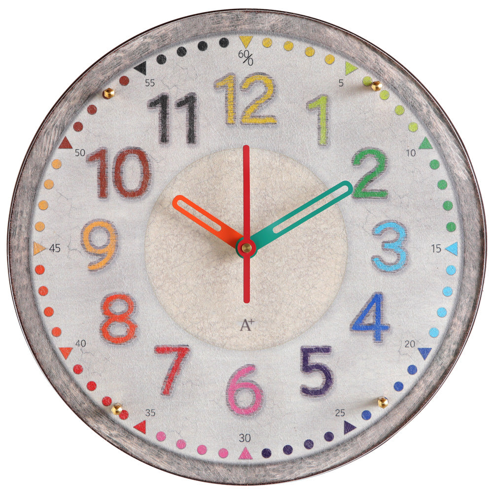 Wall Clock Colorful French 30cm