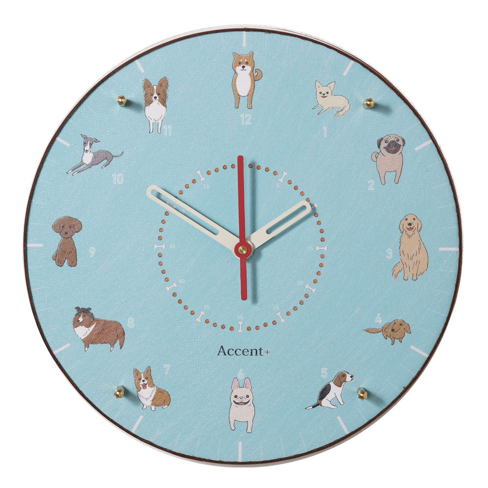 掛け時計(クオーツ) 犬 φ30cm