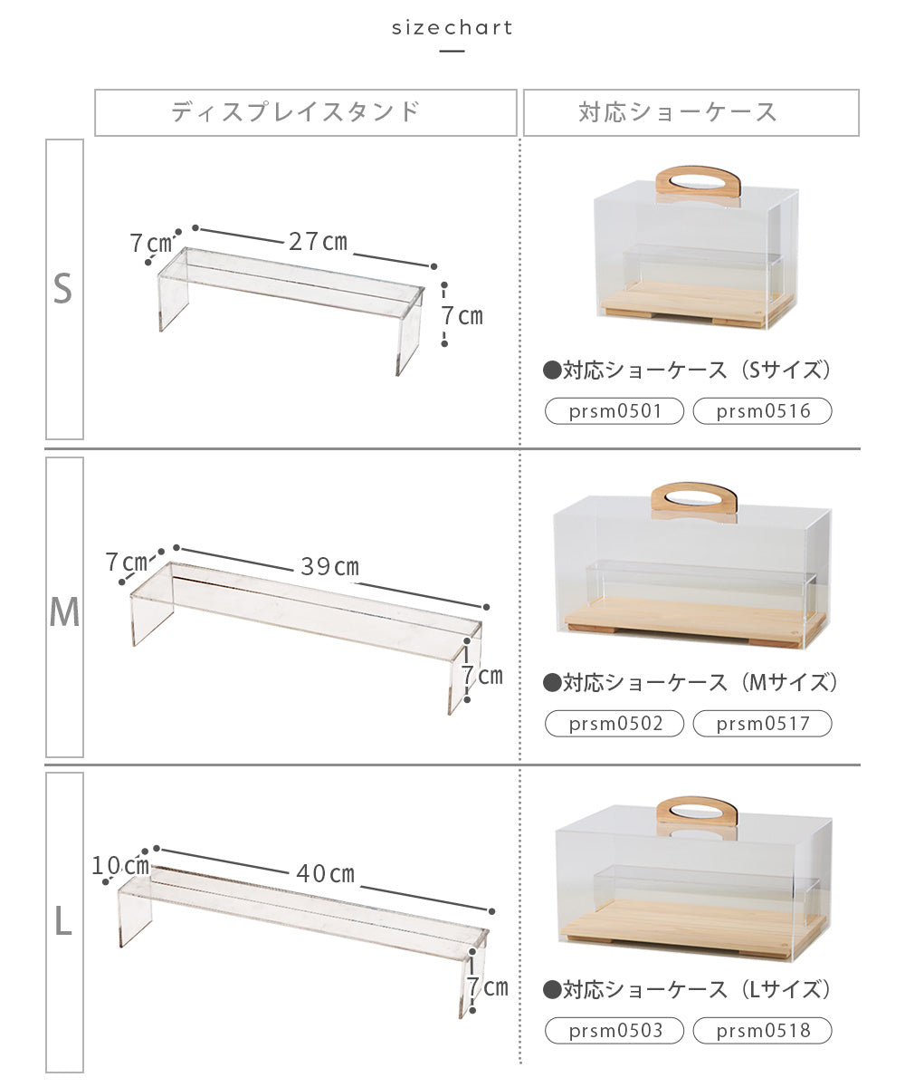 kigumi 『ショーケース用ディスプレイスタンド』