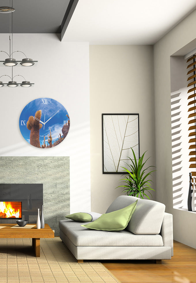 大型時計 Toki×Tabi ウユニ塩湖 -サボテン- 60cm