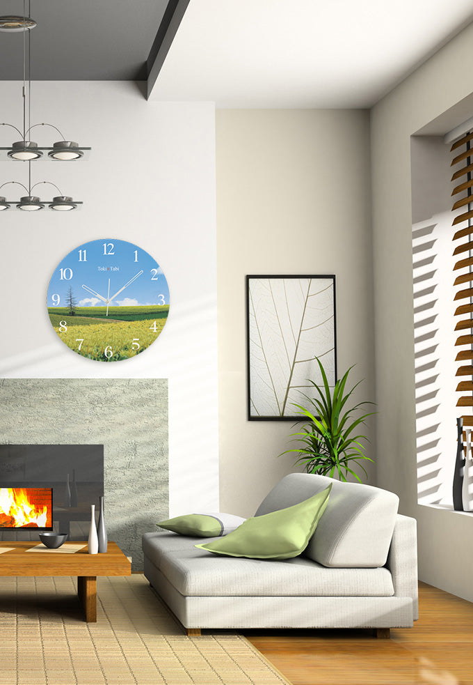 大型時計 Toki×Tabi 美瑛町 パッチワークの丘 60cm