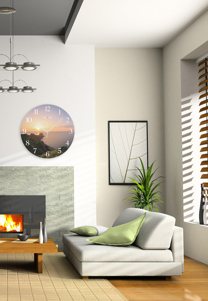 大型時計 Toki×Tabi 神威岬の夕日 -岬の端- 60cm