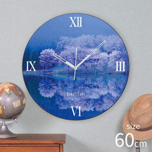 大型時計 Toki×Tabi 中綱湖の桜 60cm