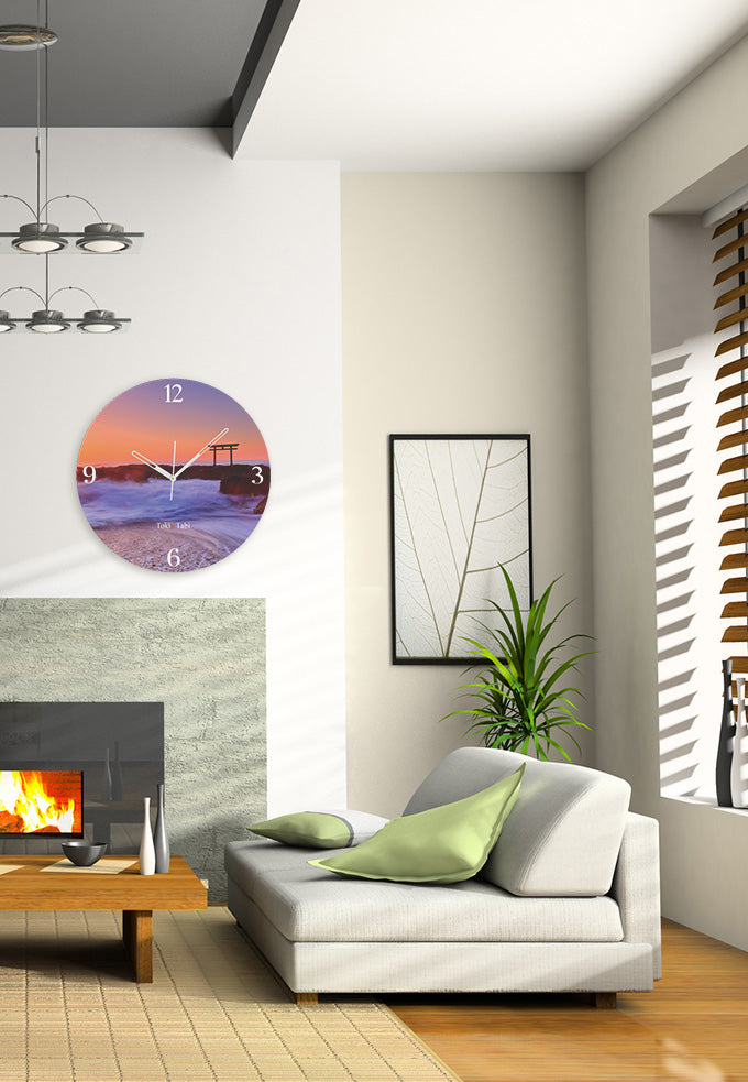 大型時計 Toki×Tabi 大洗磯前神社の日の出 60cm