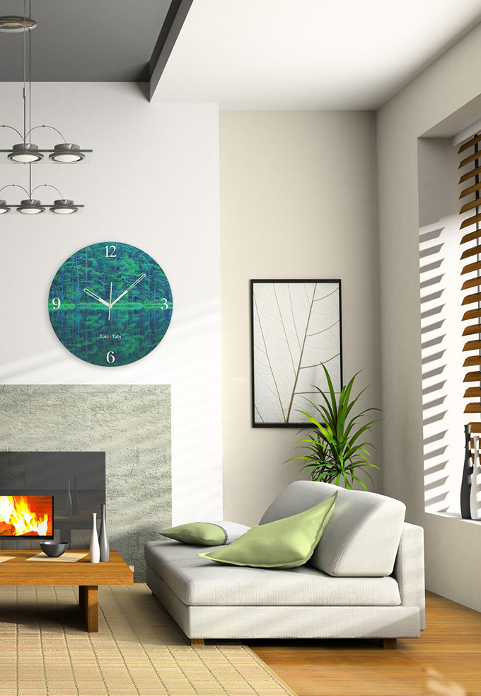 大型時計 Toki×Tabi 新緑の御射鹿池 60cm