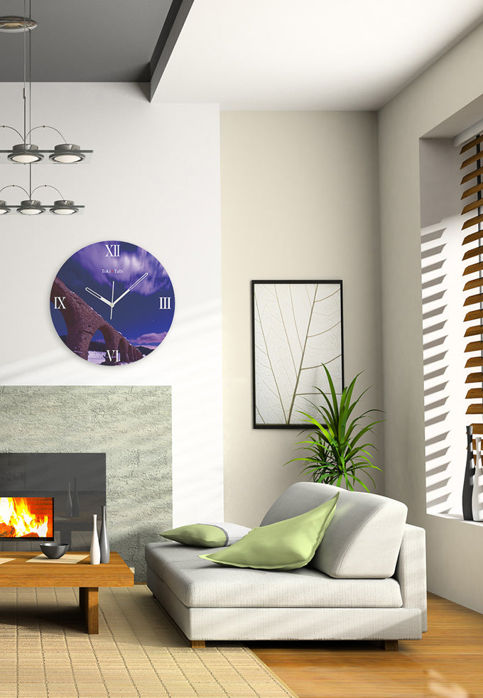 大型時計 Toki×Tabi 月下のタウシュベツ橋梁 60cm