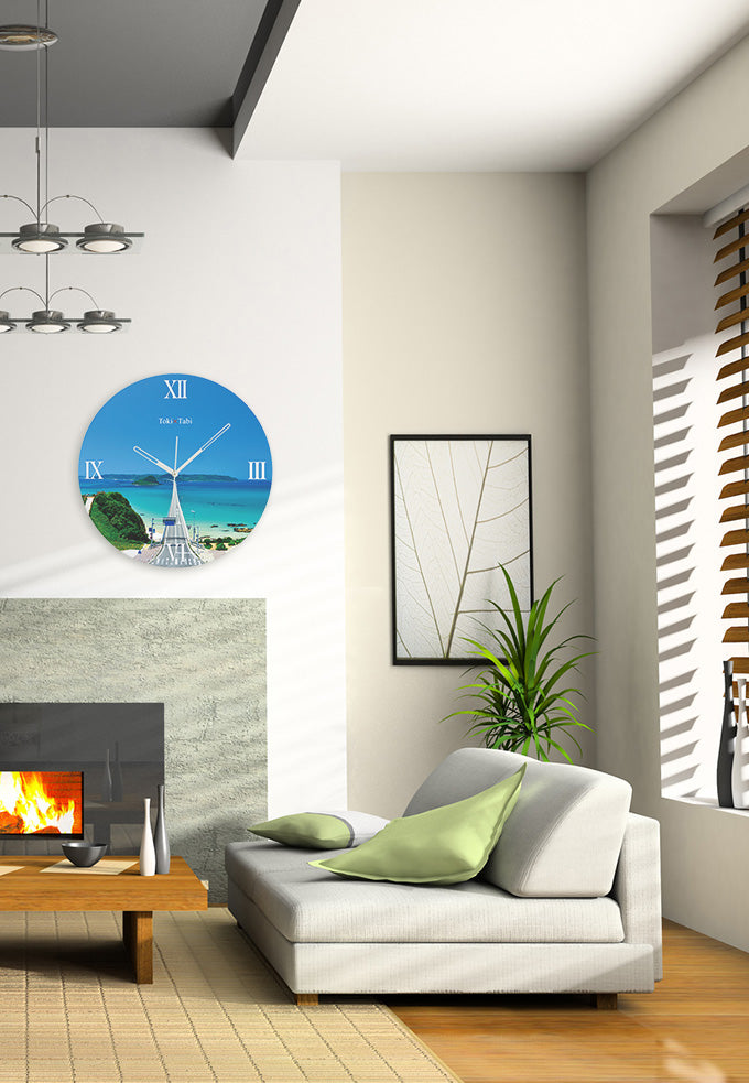 大型時計 Toki×Tabi 日本一美しい橋 角島大橋 60cm