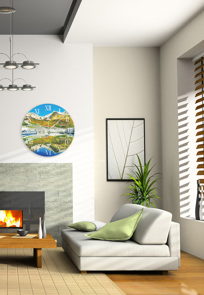 大型時計 Toki×Tabi 紅葉の涸沢カール -早朝- 60cm