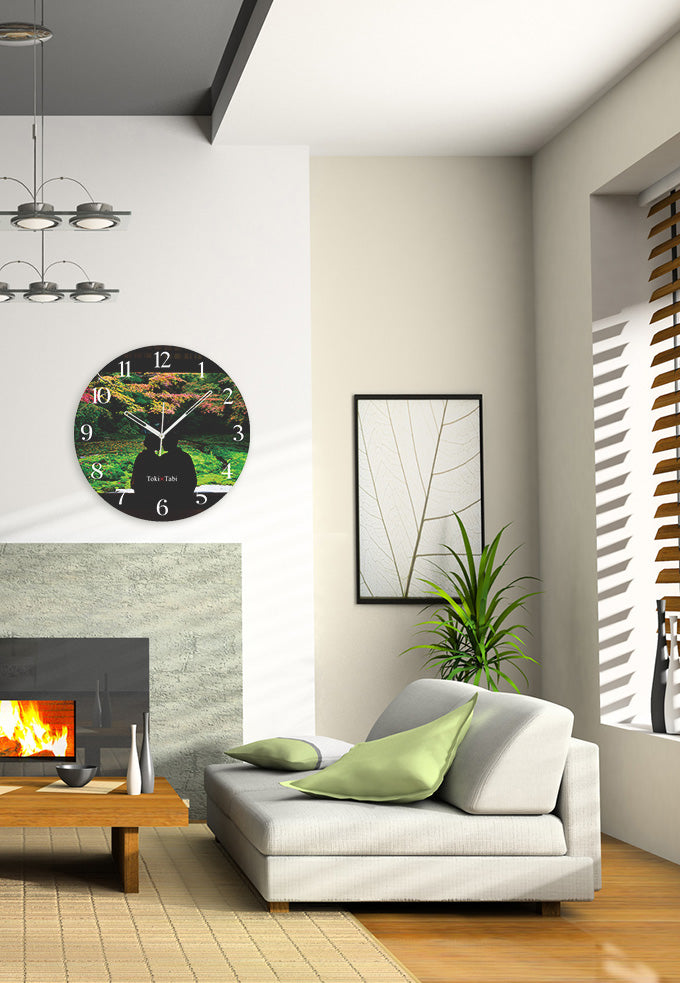 大型時計 Toki×Tabi 紅葉の瑠璃光院 -恋仲- 60cm