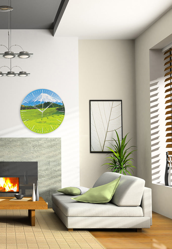 大型時計 Toki×Tabi 今宮の茶畑と富士山 60cm