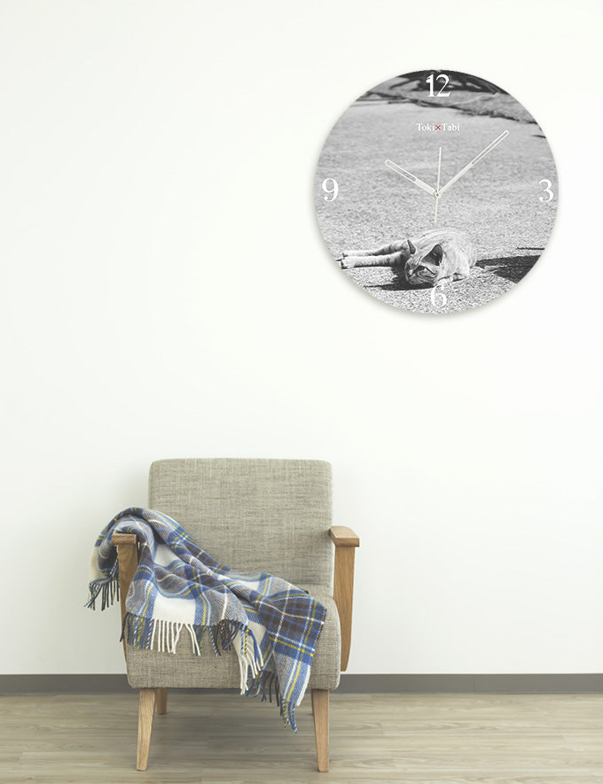 大型時計 Toki×Tabi 猫の島 60cm