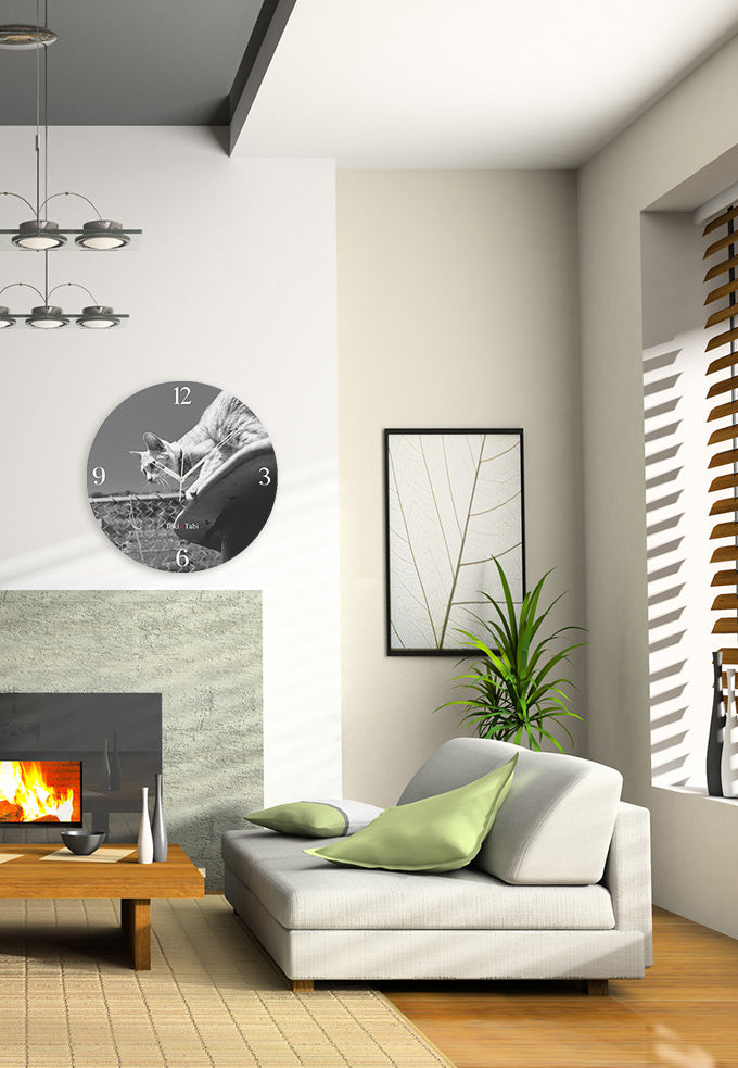 大型時計 Toki×Tabi 猫の島 60cm