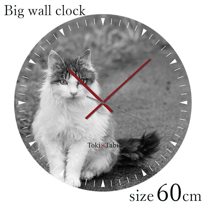 大型時計 Toki×Tabi 猫の島 60cm