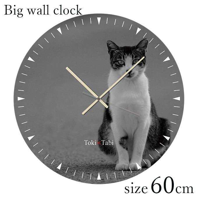 大型時計 Toki×Tabi 猫の島 60cm