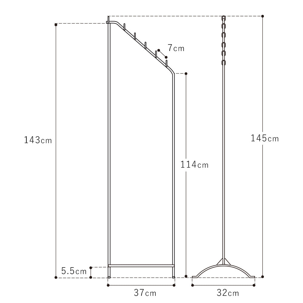 アイアンハンガーラック 『Slant -スラント-』 ｜Accent+(アクセント
