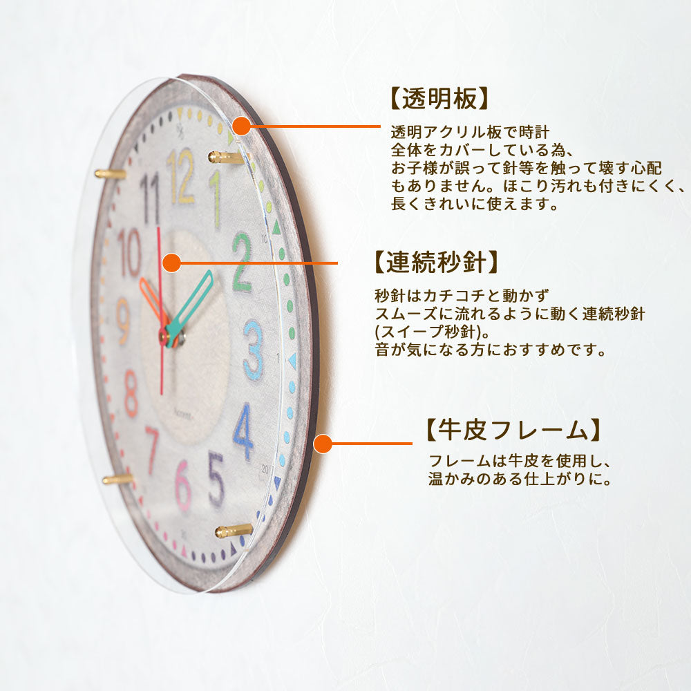 掛け時計(クオーツ) カラフルフレンチ 30cm – PRiSM