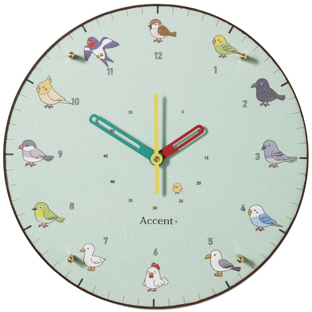掛け時計(クオーツ) 鳥 φ30cm