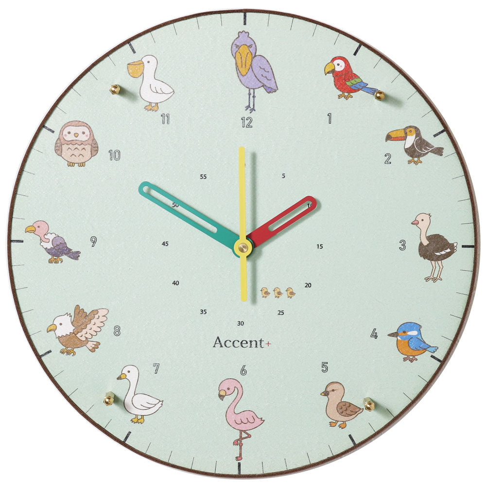 掛け時計(クオーツ) 鳥 φ30cm