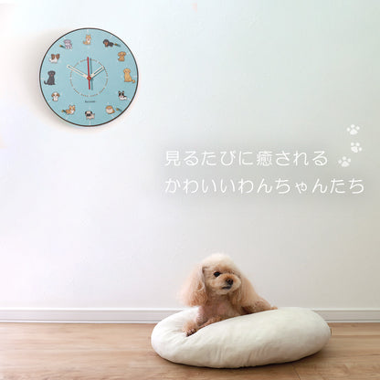 掛け時計(クオーツ) 犬 φ30cm