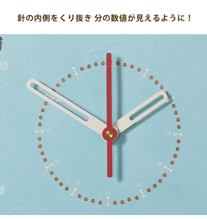 掛け時計(クオーツ) 犬 φ30cm