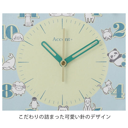 掛時計 白い動物たち  φ30cm