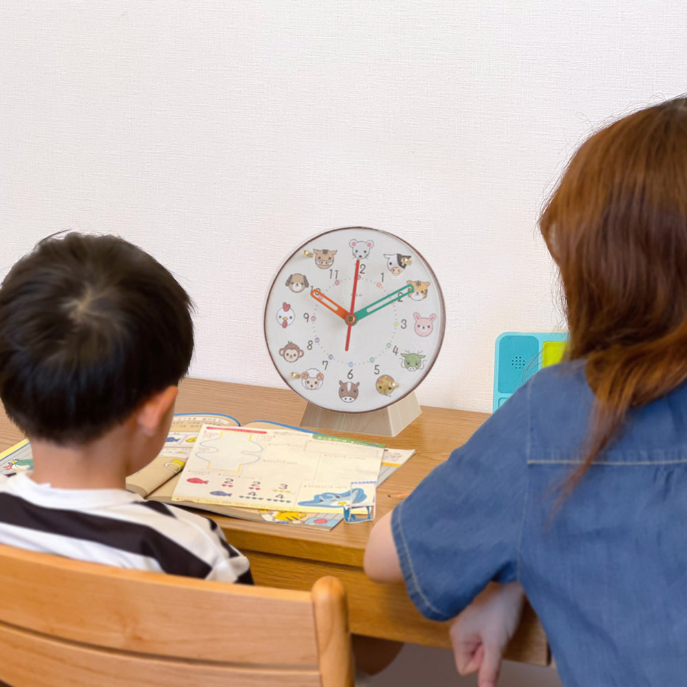 掛け置き時計(クオーツ) φ20cm 『エトキッズ』