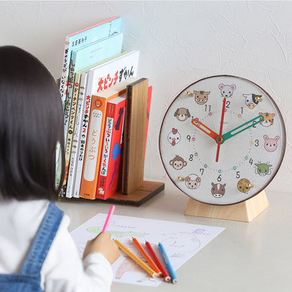 掛け置き時計(クオーツ) φ20cm 『エトキッズ』
