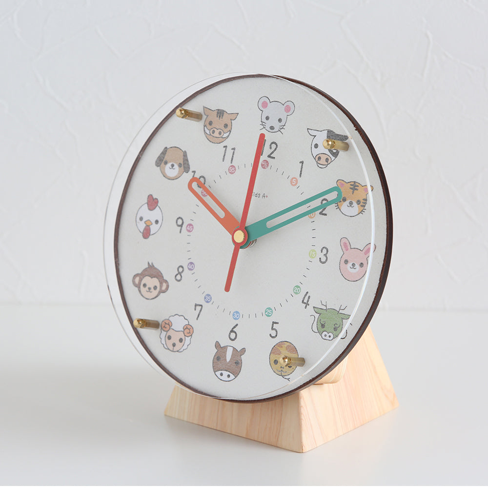 掛け置き時計(クオーツ) φ20cm 『エトキッズ』