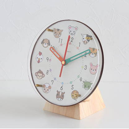 掛け置き時計(クオーツ) φ20cm 『エトキッズ』
