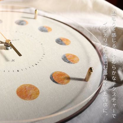 掛け時計(クオーツ) 月の満ち欠け φ30cm