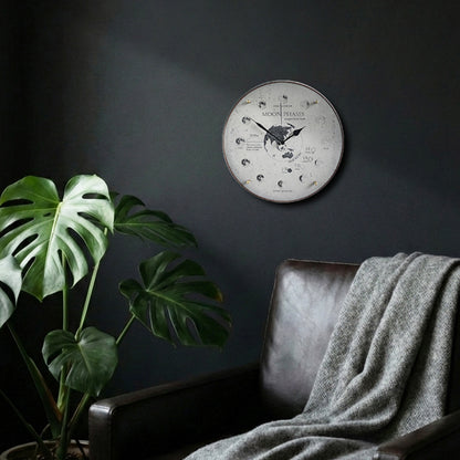 掛け時計(クオーツ) 月と地球 φ30cm