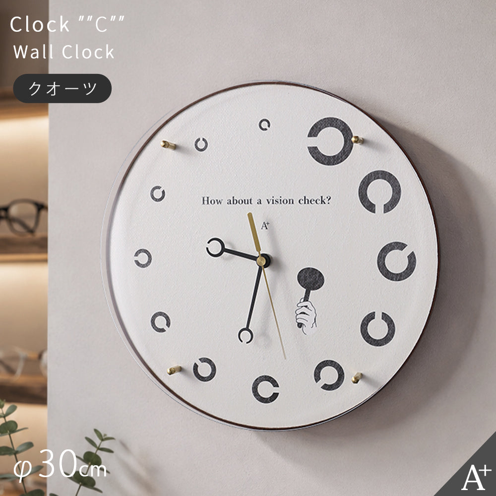 掛け時計(クオーツ) Clock "C" -クロックC- φ30cm