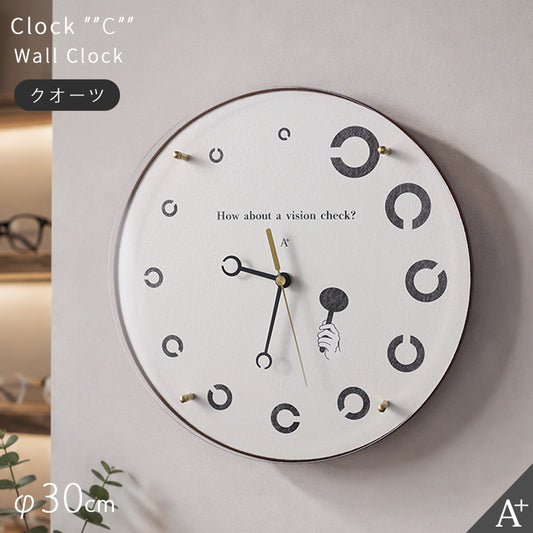 掛け時計(クオーツ) Clock "C" -クロックC- φ30cm