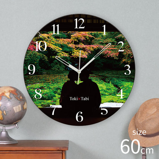大型時計 Toki×Tabi 紅葉の瑠璃光院 -恋仲- 60cm