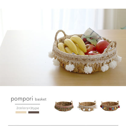 pompori round tray basket