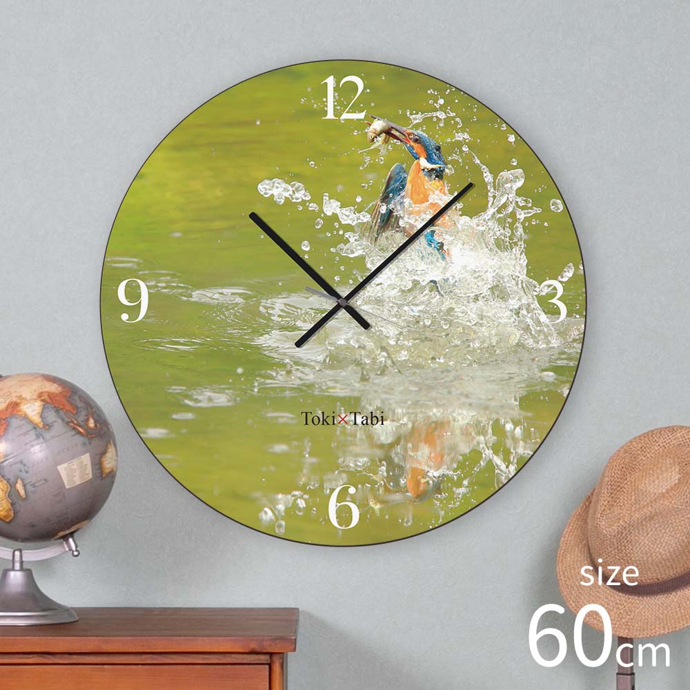 大型時計 Toki×Tabi 翡翠の捕食 60cm
