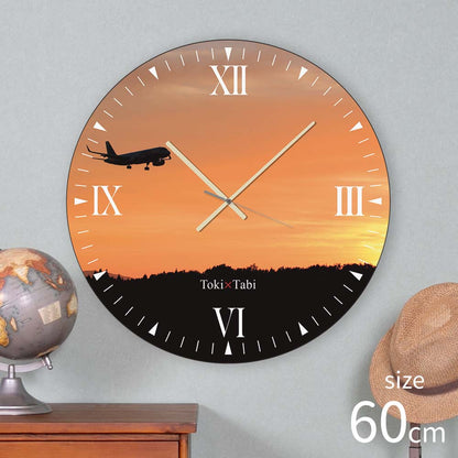 大型時計 Toki×Tabi 阿蘇くまもと空港 -夕日- 60cm