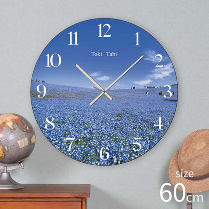 大型時計 Toki×Tabi ネモフィラの丘 60cm