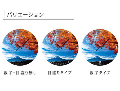 大型時計 Toki×Tabi 紅葉と富士山 60cm
