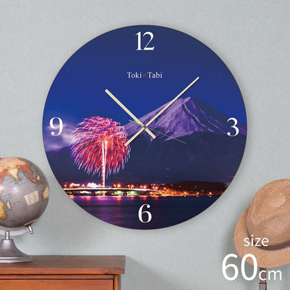 大型時計 Toki×Tabi 河口湖の冬花火 60cm