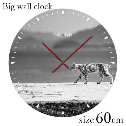 大型時計 Toki×Tabi 猫の島 60cm