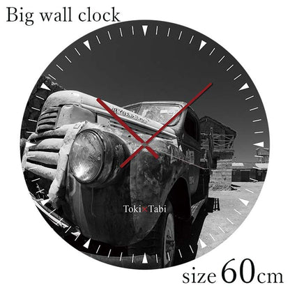 大型時計 Toki×Tabi ウユニ塩湖 -コルチャニ村のトラック- 60cm